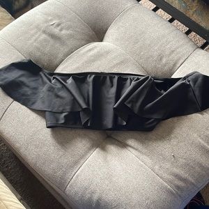 Off the shoulder black swim suit top